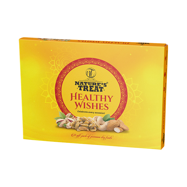 Natures Treat Healthy Wishes -  A gift pack of Premium Dry fruits